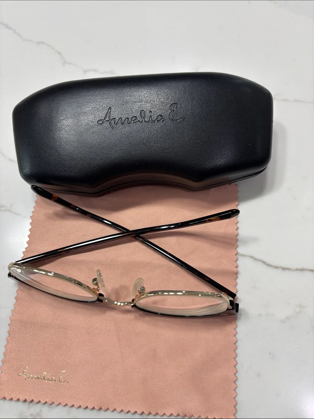 Tortoiseshell and Gold Clubmaster Glasses